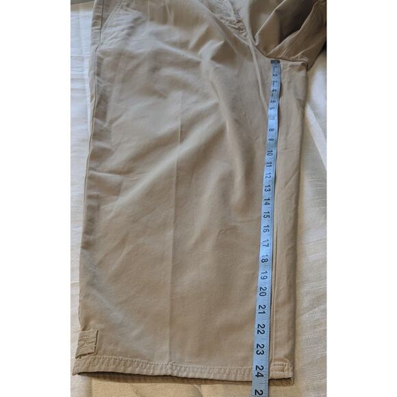Vintage Talbots Women's Size 18W Cropped Pants Khaki High Rise Pleated Front - Picture 5 of 7
